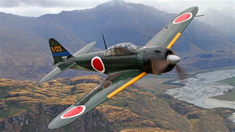 A Restored Japanese Mitsubishi A6m3 Zero Fighter Ww2 Planes