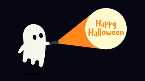 Premium Vector Cute Ghost Character Just Found The Happy Halloween
