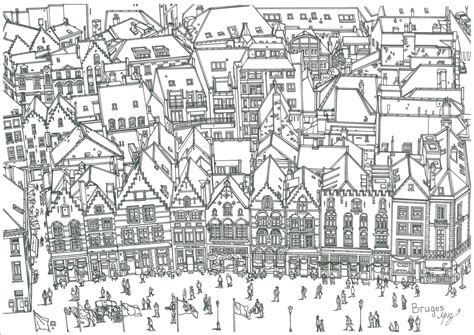 Brugge Drawing By Lera Ryazanceva Artmajeur