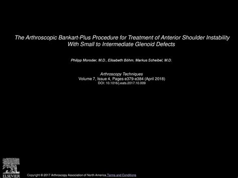 The Arthroscopic Bankart Plus Procedure For Treatment Of Anterior