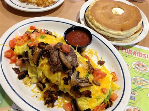 Big Steak Omelet With Pancakes Yelp