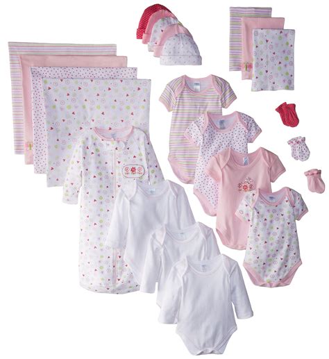 Baby Layette Set 0 6 Months Newborn Infant Girl Pink Clothes Bodysuit