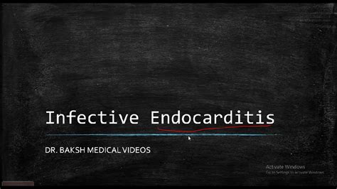 Infective Endocarditis Infectious Diseases Medical Lecture Series