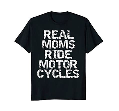 Real Moms Ride Motorcycles Shirt For Women Cute Biker T Biker Girl Bling