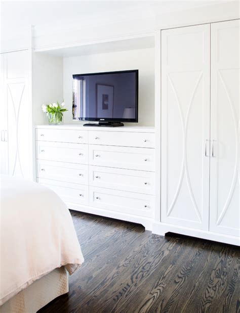 Stunning Bedroom Features A Wall Of Built In Dresser And Dual Wardrobe