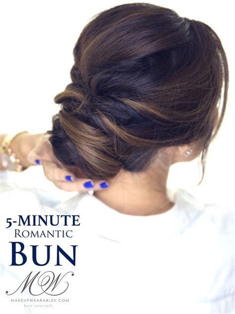 5 Minute Elegant Bun Hairstyle Click To Watch Hairstyles Wedding