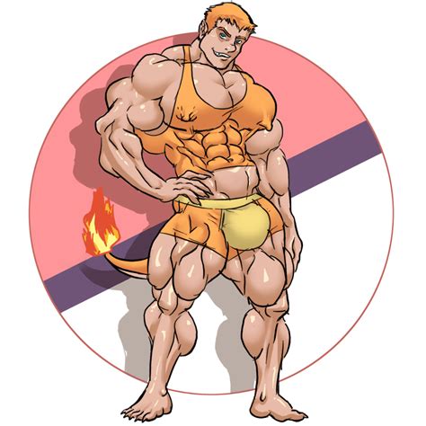 Rule 34 Bara Barely Clothed Big Muscles Bodybuilder Charmander Huge