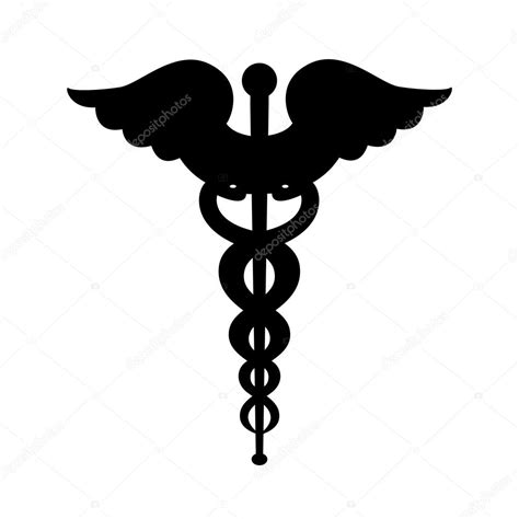 Caduceus Symbol Silhouette Stock Vector Image By ©lkeskinen0 8891662