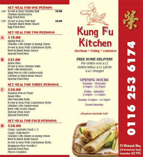 Kung Fu Kitchen Chinese Restaurant On Whitwick Way Leicester Everymenu