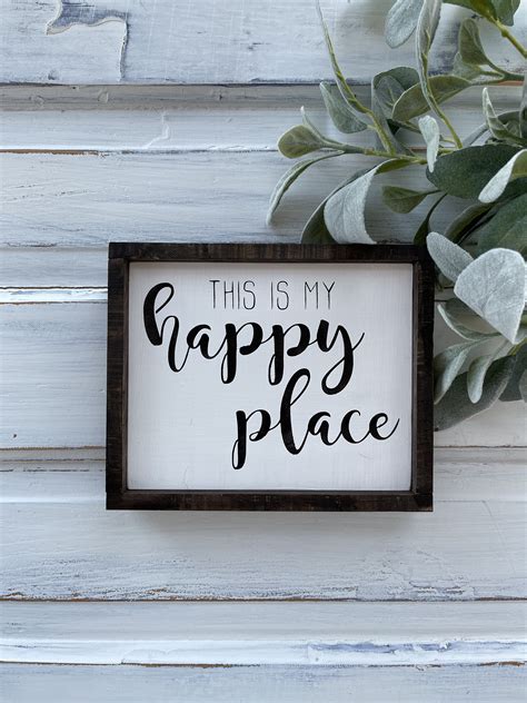 This Is My Happy Place Happy Sign Inspirational Signs Etsy
