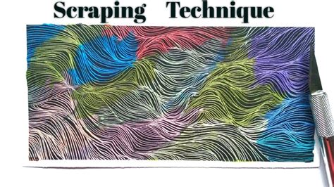 How To Make Scraping Art Using Oil Pastel Sgraffito Technique Line