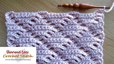 Diamond Lace Crochet Stitch Free Crochet Pattern Meladoras