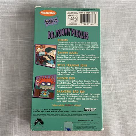 Rugrats Dr Tommy Pickles VHS Video Tape 1998 Nickelodeon 90s Cartoon