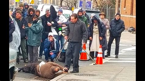 Martin Scorsese Filming The Irishman With Robert De Niro In Ridgewood