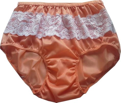 Hdbn1186 Orange Handmade Bow Nylon Panties Women Ladies Underwear Briefs Xxl At Amazon Womens