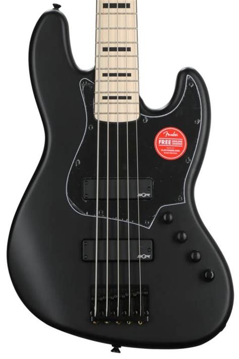 Squier Contemporary Active Jazz Bass V HH Satin Black Sweetwater