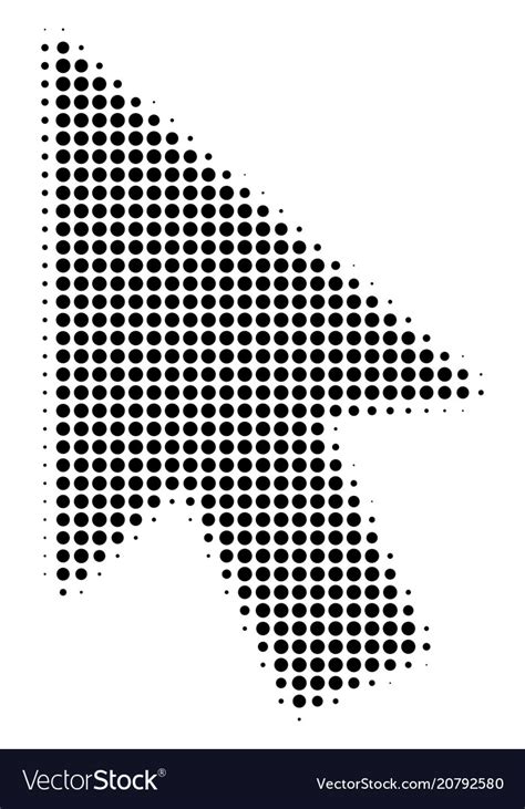 Black Dot Mouse Cursor Icon Royalty Free Vector Image