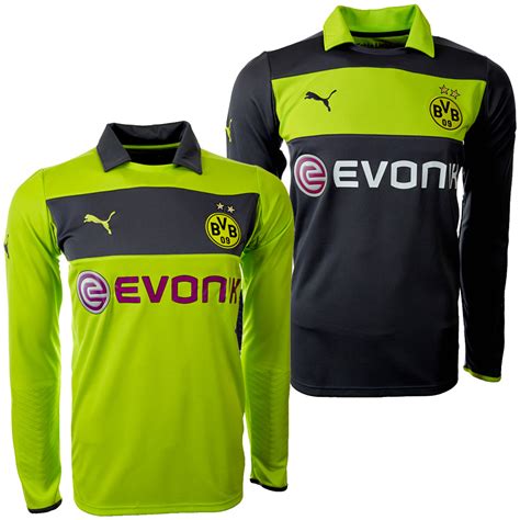 Borussia dortmund bvb football shirt trikot 2002 2003 home jersey mens size top. BVB 09 Borussia Dortmund Kids goalkeeper jersey Puma ...
