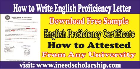 How To Write English Proficiency Certificate Or English Proficiency Letter