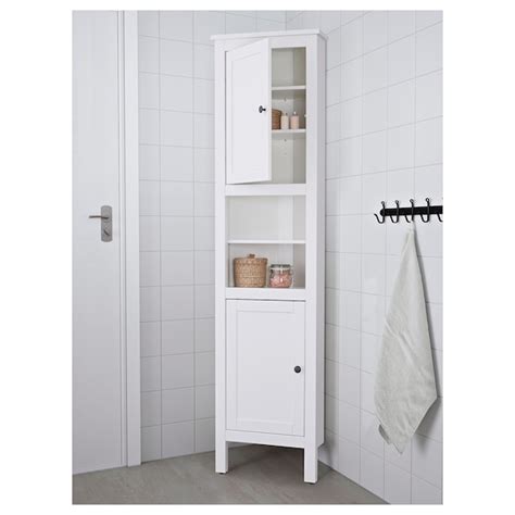 There are more details of the ikea vanity on my blog, including photos of the entire bathroom remodel process: HEMNES Corner cabinet - white - IKEA