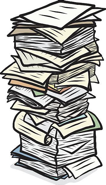 Piles Of Papers Clip Art Illustrations Royalty Free Vector Graphics