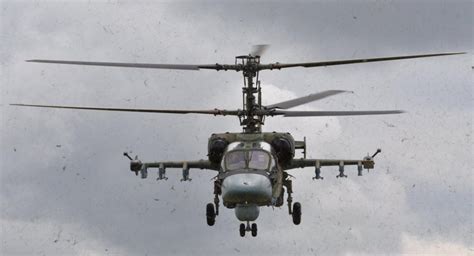 Ukraines Military Shot Down The Third Russian Ka 52 Attack Helicopter