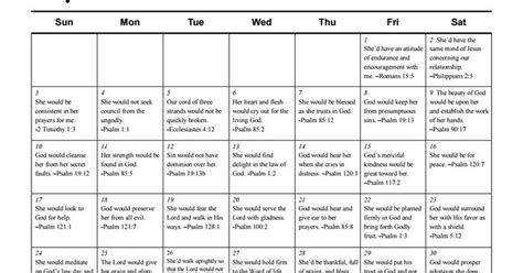 April Scripture Prayer Calendar For My Wifepdf Scripture Prayers