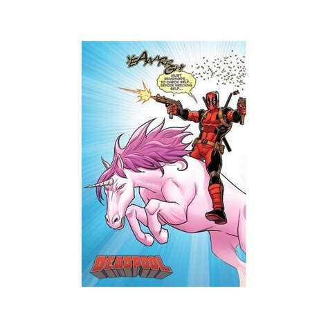 Maxi Poster Deadpool Unicorn Tamaño 61x91 Cm