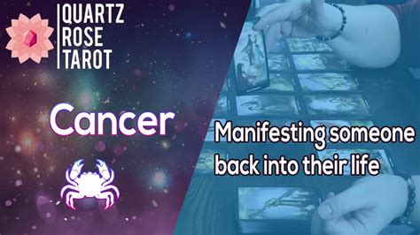 How to manifest a person to come back. ♋ Cancer 🦀 Manifesting someone back into their life 😳 ...