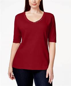  Scott Plus Size Elbow Sleeve V Neck Top Only At Macy 39 S Tops