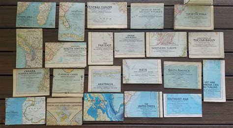22 Vintage Maps Of The World National Geographic Collection 1940s 1960