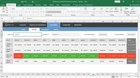 Planilhasvc Planilha De Controle De Contas De Locatários Em Excel 40