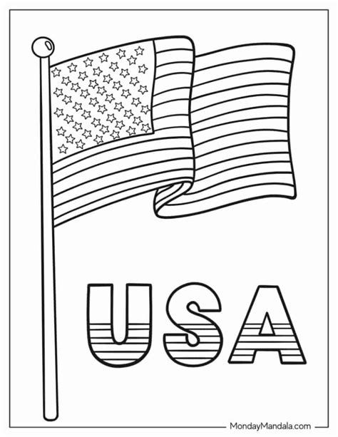 American Symbols Coloring Pages For Kids