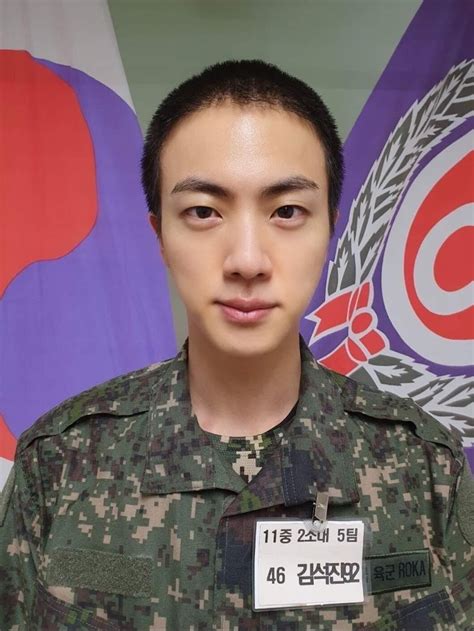 Military Releases A New Official Photo Of Bts S Jin During His Military Enlistment Koreaboo