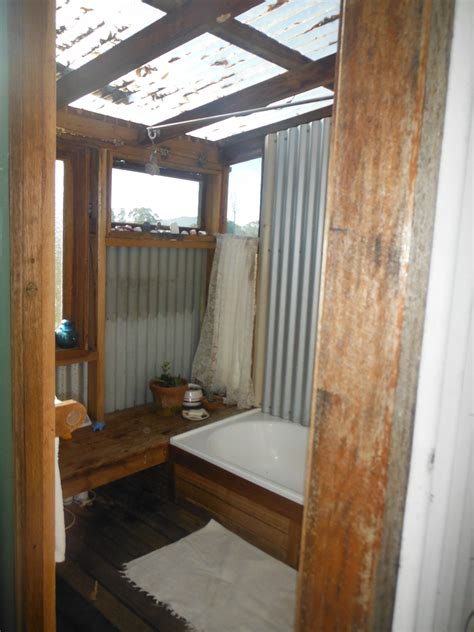 Outside Bathroom Timber Decking Suntuf Roof Corrugated Iron Barn