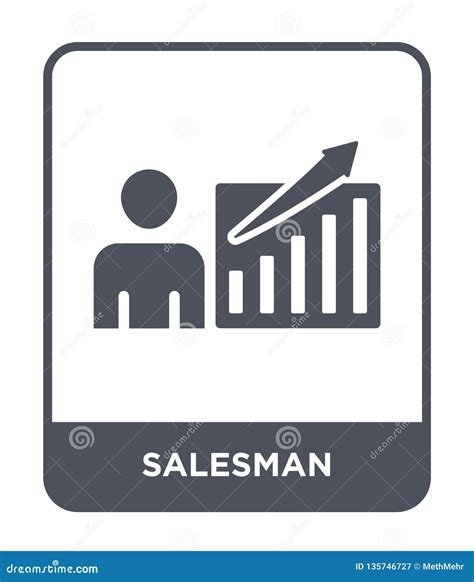 Salesman Icon In Trendy Design Style Salesman Icon Isolated On White