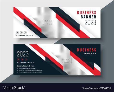 Red Theme Corporate Business Banner Design Vector Image