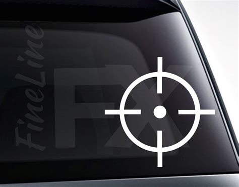 Rifle Scope Crosshairs Shooting Target Vinyl Decal Sticker Etsy
