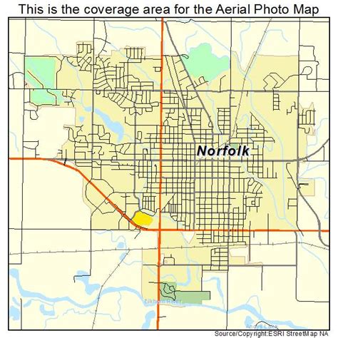 Aerial Photography Map Of Norfolk Ne Nebraska