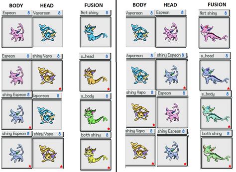 Shiny Pokémon Pokémon Infinite Fusion Wiki Fandom