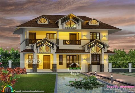 2167 Square Feet 4 Bhk Traditional Mix Home Kerala Home Design And
