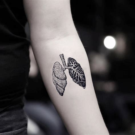 Lung Cancer Tattoos Designs For Men