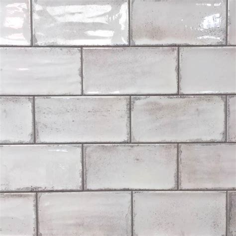 Vita White Is A Bumpy Brick Gloss Ceramic Wall Tile By Fabresa Tiles