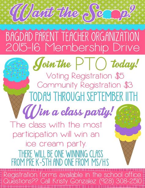 Pto Membership Drive For 2015 2016 Bagdad Unified School District