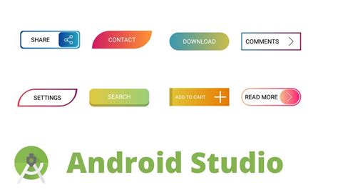 Android Studio Create 8 Button Style Beautiful Youtube