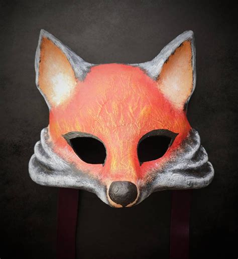 Fox Mask Etsy Fox Mask Animal Masquerade Mask Animal Masks