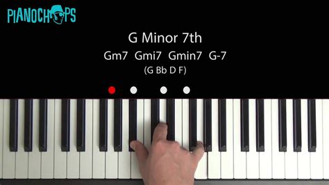 G Minor 7 Chord On Piano Gm7 Youtube