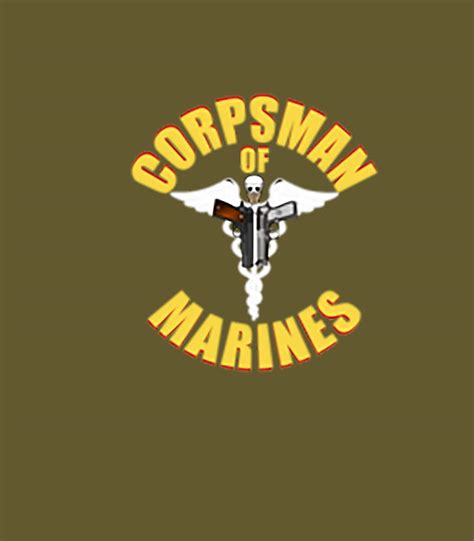Us Navy Corpsman 8404 Fmf Veteran Front Back Design Digital Art By