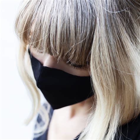 Silk And Cotton Face Mask Adult Triple Layered Black The Silk Lady