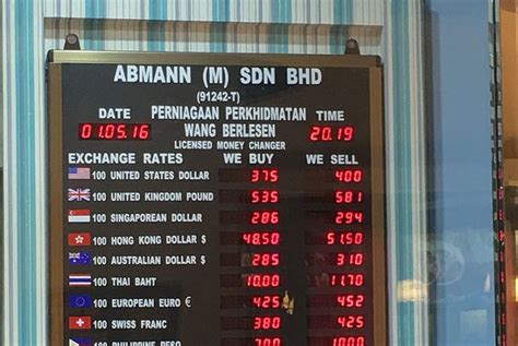 So find a local money changer to gain more rm for your wallet while being in kl. Abmann Money Changer @ Komtar JBCC - Johor Bahru, Johor